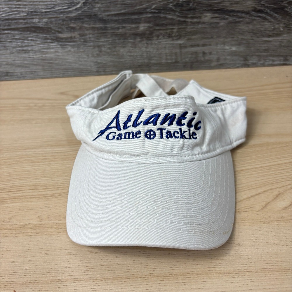 Atlantic Game‎ Tackle Hat Cap Visor Mens Beige Fishing Outdoors Adjustable